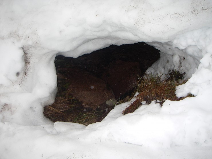 Interesting 'bottomless' hole adjacent to the Coire nan Lochan path!