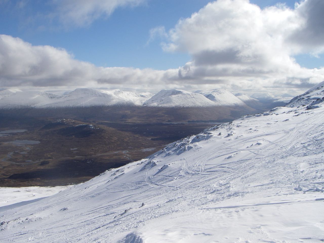 The Bridge of Orchy hills looking East from Meall a Bhuiridh