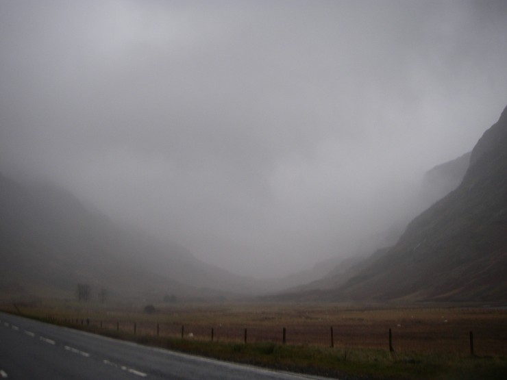 It was looking slightly ominous looking up the Glen this morning. 