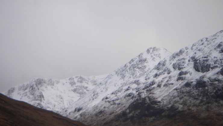 Looking up into Lairig Eilde with Stob Coire Sgreamhach on the right.