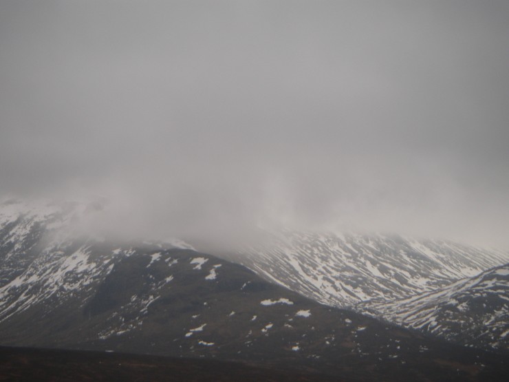 After being clear early on, the summit of Meall a Bhuiridh was shrouded in cloud