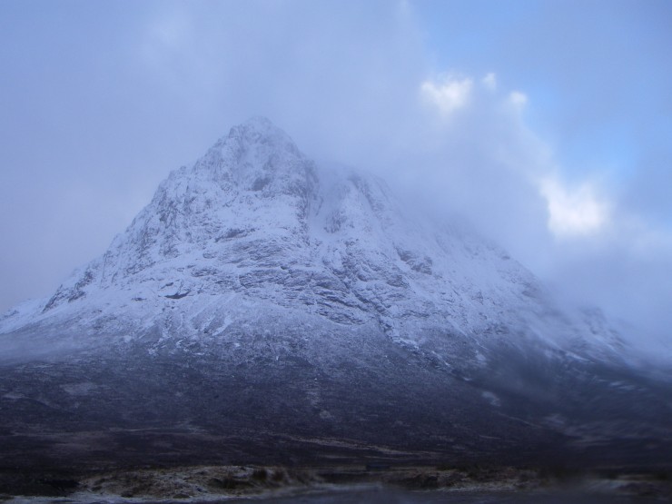 The Buachaille between snow showers