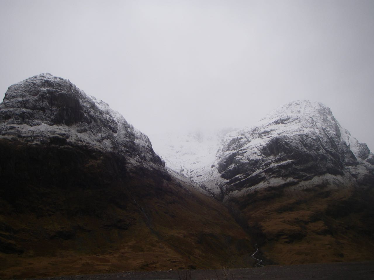 Not much of Stob Coire nan Lochan to see first thing