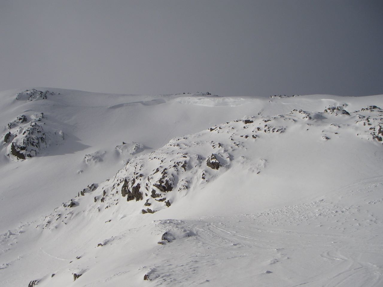 The crown wall on this avalanche was estimated to be 2.5 metres high.  It probably released Sunday night /Monday morning