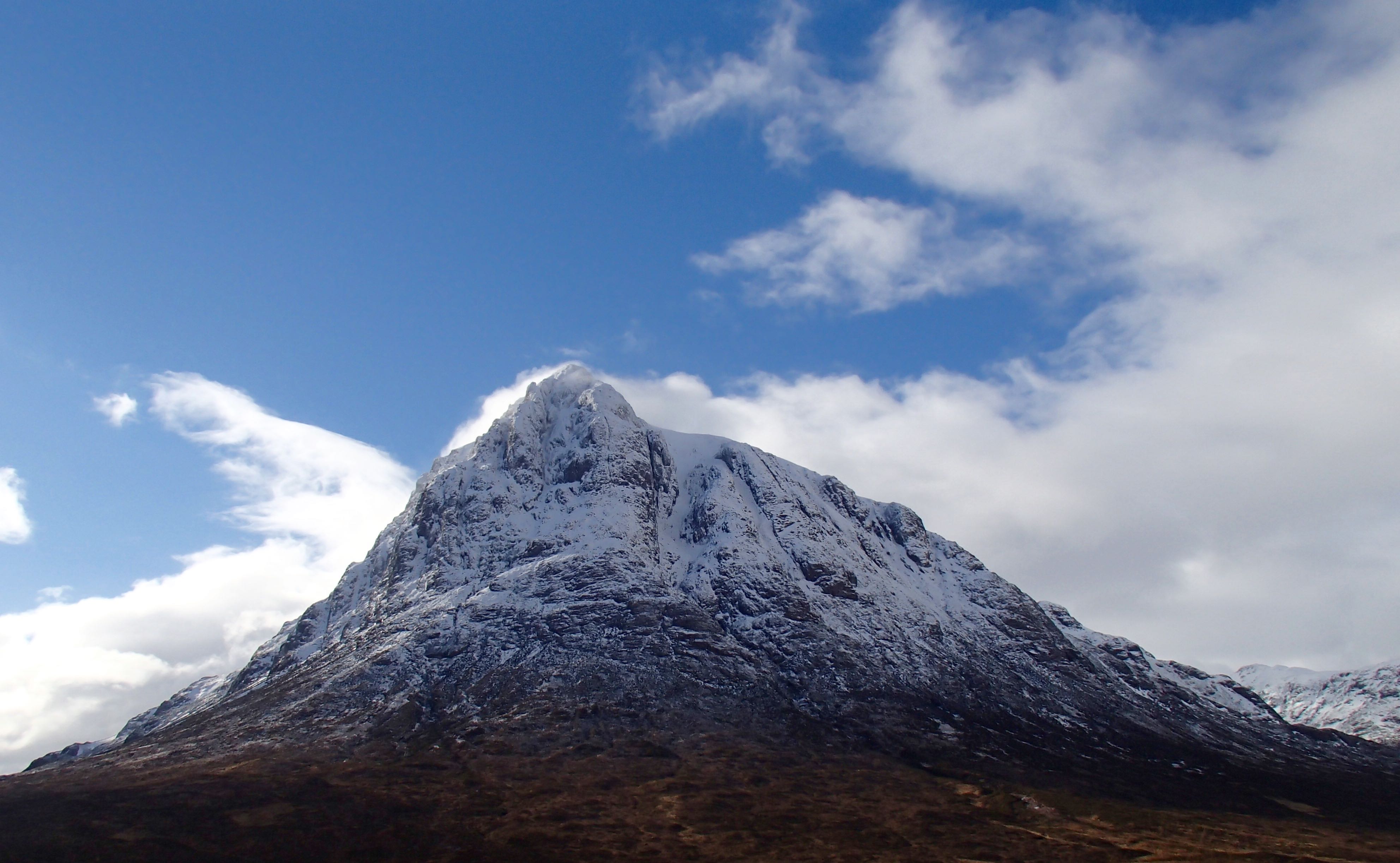 Buachaille Etive Mor. Clearer conditions in the afternoon.