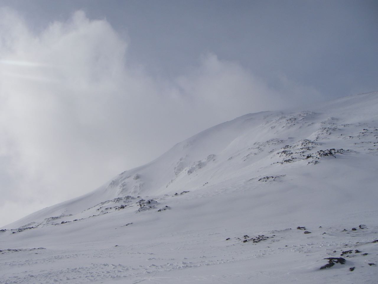 The East ridge of Meall a Bhuiridh with the steeper ski runs on its North flank