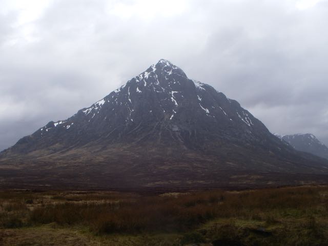 Stob Dearg, 'the Buachaille', showing little snow cover