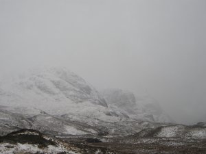 Squally snow showers and strong Westerlies.