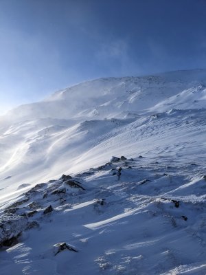 New snow and strong winds