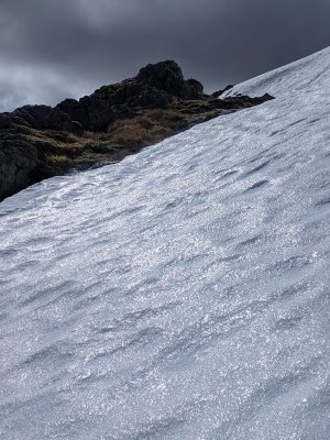 Hazard frozen icy snow.