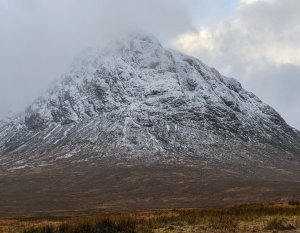 New snow and windy.