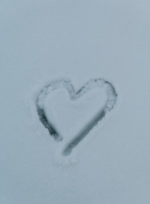 Valentines day… a snowy scene in the mountains.